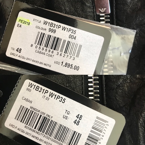 🖤 Emporio Armani Leather Jacket 🖤 - Picture 8 of 10